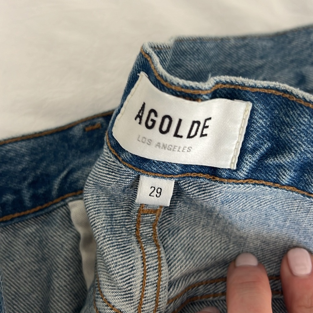 Agolde Riley High Rise Crop Jeans Size 29 NWOT - Picture 2 of 4
